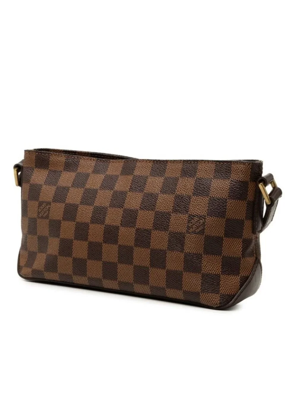 Louis Vuitton Damier Trotteur Crossbody Shoulder Bag Brown Leather